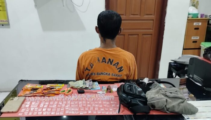 Bawa 94 Paket Sabu, Pengedar di Mentok Ditangkap Tim Hantu