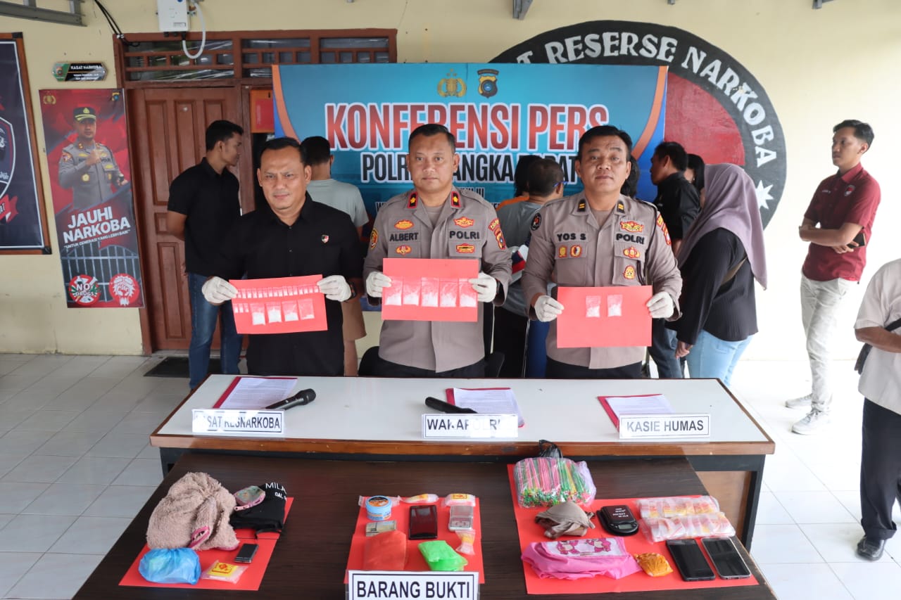 Polisi amankan 3 kasus tersangka. Foto: Ist/Humas Polres Bangka Barat.