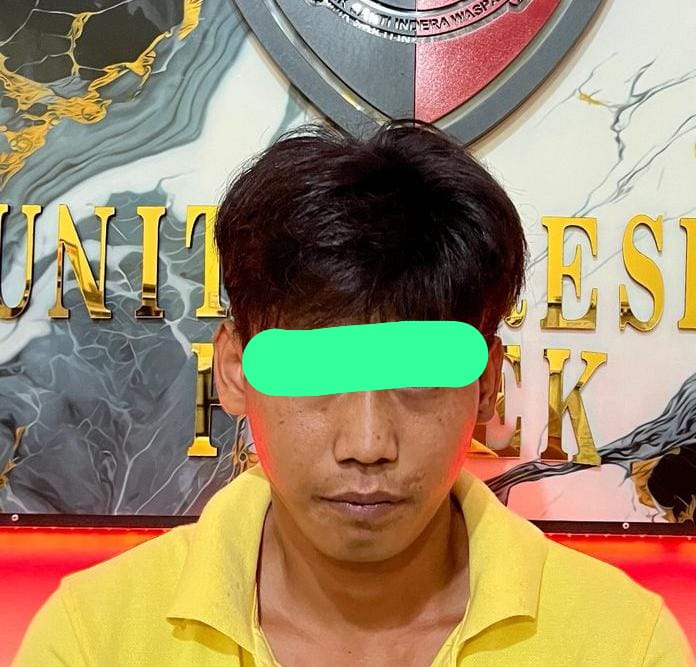 Salah seorang tersangka pencurian dibekuk. Foto: Humas