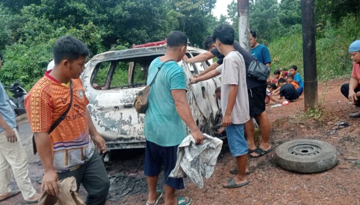 Kronologi Mobil Avanza Kebakaran di Parittiga Bangka Barat