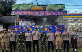 Pengamanan Nataru Polsek Sungaiselan. Foto: Istimewa