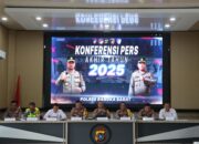 Konfrensi pers tahunan Polres Babar. Foto: Istimewa
