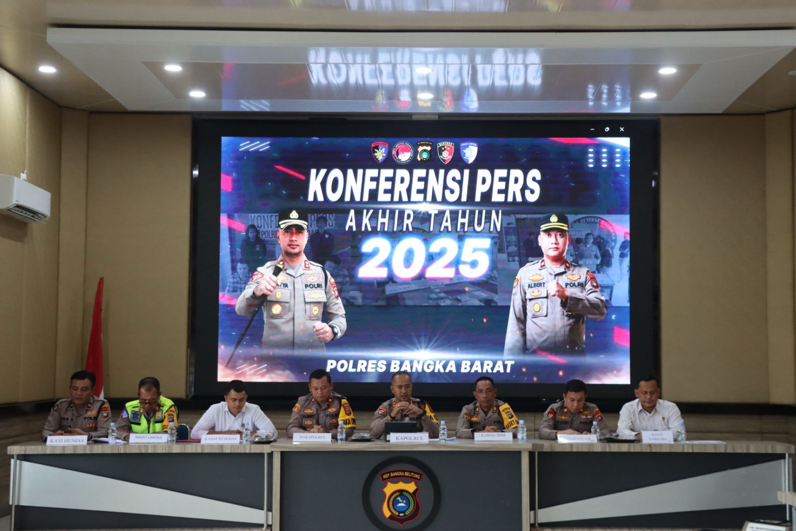 Konfrensi pers tahunan Polres Babar. Foto: Istimewa