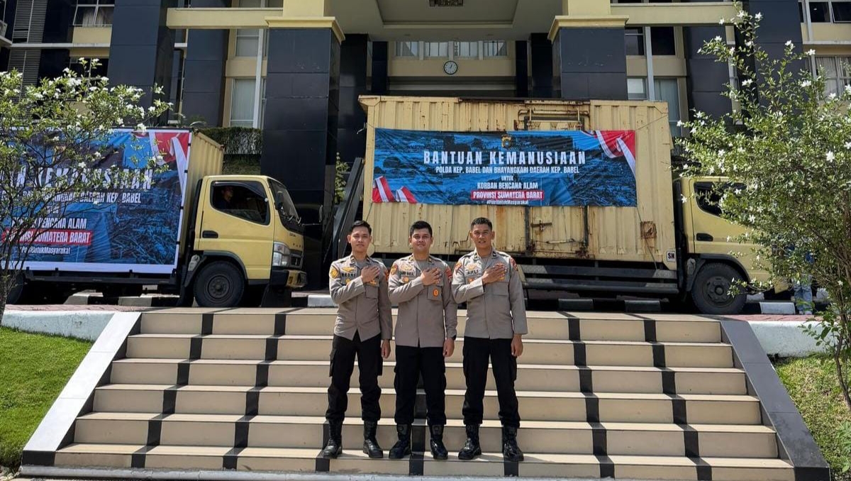 Bantuan kemanusiaan Polda Babel. Foto: Humas