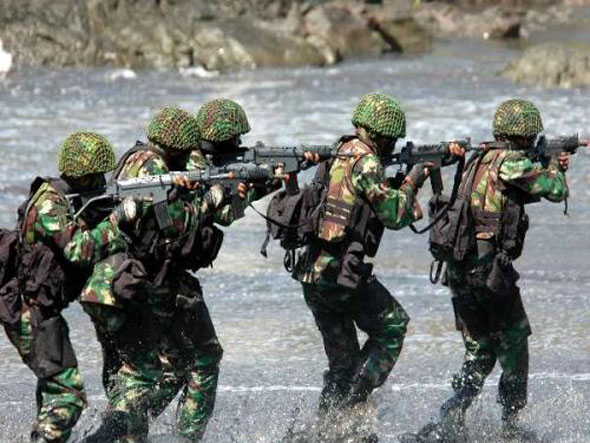 Anggota TNI AD sedang melakukan latihan. Foto: Istimewa.