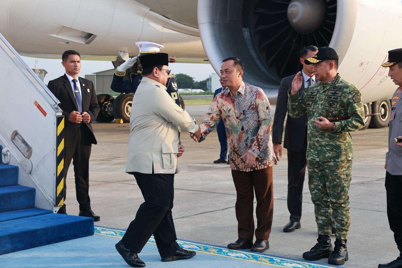 Presiden Prabowo tiba di Tanah Air. Foto: Istimewa.