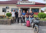 Pelaku curanmor diamankan Polsek Sungai Selan. Foto: Istimewa.