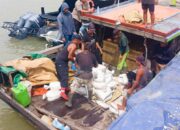 Puluhan ton pasir timah ilegal diamankan. Foto: Istimewa.