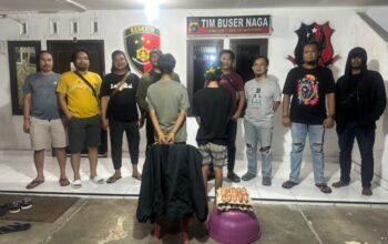 Tim Buser Naga amankan pelaku pencurian toko sembako. Foto: Istimewa.