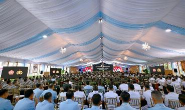 Prabowo pimpin Rapim TNI-Polri. Foto: Istimewa.