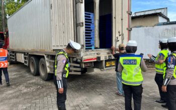 Direktorat Lalu Lintas (Ditlantas) Polda Bangka Belitung menggelar pengecekan kelayakan kendaraan. Foto: Istimewa.