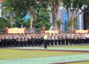 Personel Polda Bangka Belitung yang disiapkan untuk pengamanan. Foto: Istimewa.