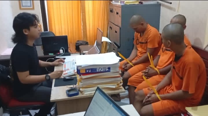 6 tersangka diamankan Satresnarkoba Polres Bangka Selatan. Foto: Istimewa.