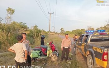 Polsek Simpang Teritip bubarkan aksi balap liar di Kundi. Foto: Istimewa.
