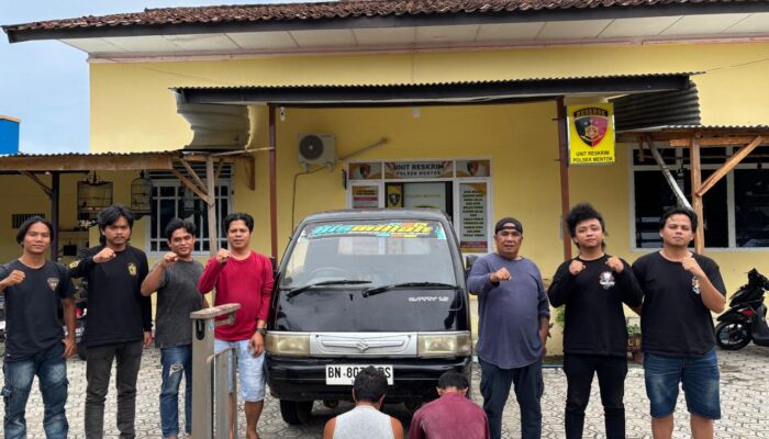 Tim Meriam Polsek Mentok Tangkap Dua Pelaku Pencurian Kantor BPP