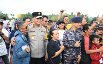 Kapolda babel pantau pos pengamanan di Pelabuhan Pangkal Balam. Foto: Istimewa.
