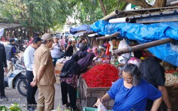 Pemerintah Kabupaten Bangka Barat sidak Pasar Mentok. Foto: Istimewa.