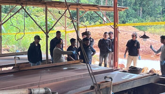 Bareskrim Polri dan Polda Babel Amankan 2 Orang dari Lokasi Pengelolaan Pasir Timah 