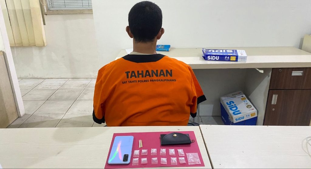 Peredaran sabu 4,48 gram terbongkar, pria 40 tahun diamankan polisi. Foto: Istimewa.