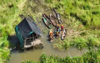 Pencarian hari kelima nelayan hilang di Sungai Nyirih Bangka Selatan. Foto: Istimewa.