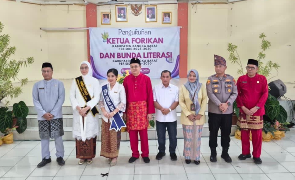 Pelantikan Bunda Literasi dan Ketua Forikan Bangka Barat. Foto: Rizki Ramadhani.