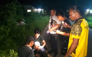 Pengedar sabu ditangkap Polsek Tempilang. Foto: Istimewa.