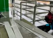 Tangkapan layar video atap plafon Puskesmas Jebus ambruk. Foto: Istimewa.