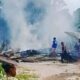 Kebakaran rumah warga Desa Teluk Limau. Foto: Istimewa.