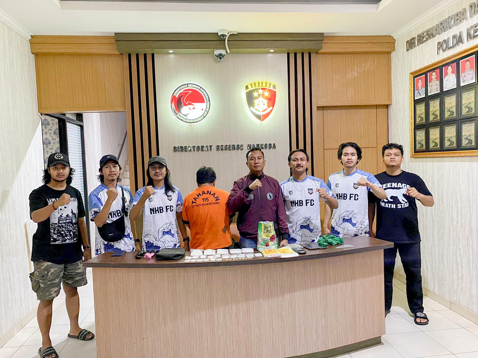 Polda Babel bekuk pengedar sabu. Foto: Istimewa.