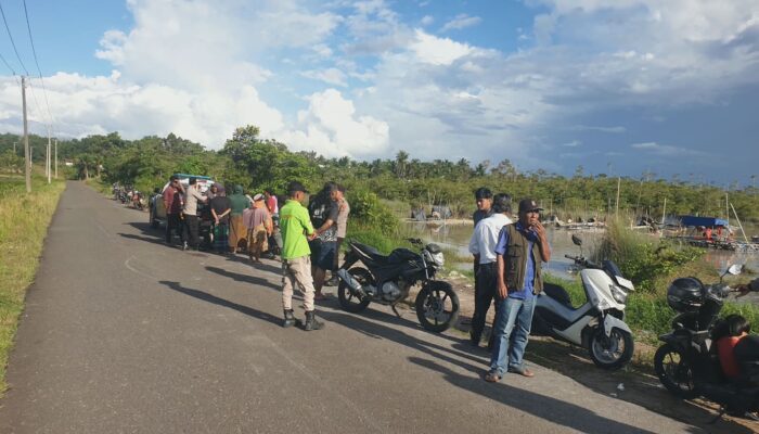 Polisi Tertibkan Tambang Timah Ilegal di Pinggir Jalan Gunung Muda