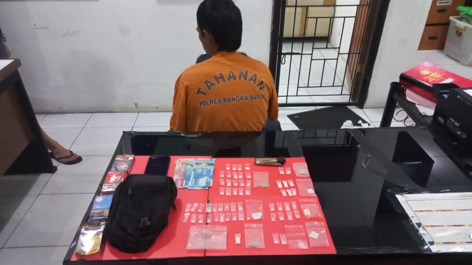 Pengedar sabu berinisial K diamankan polisi. Foto: Istimewa.