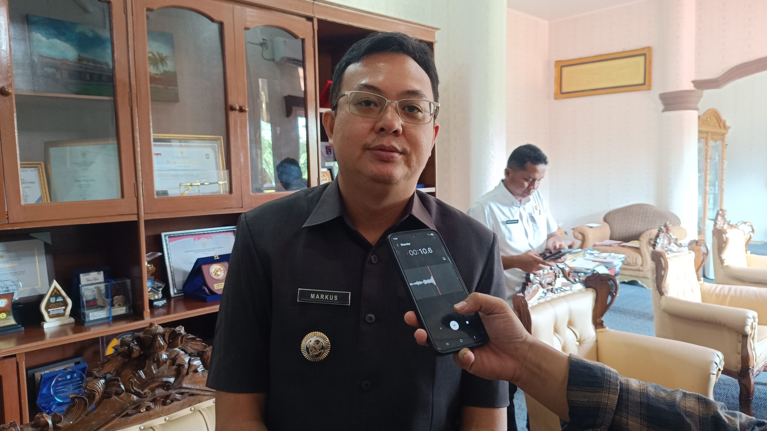 Bupati Bangka Barat, Markus. Foto: Rizki Ramadhani.