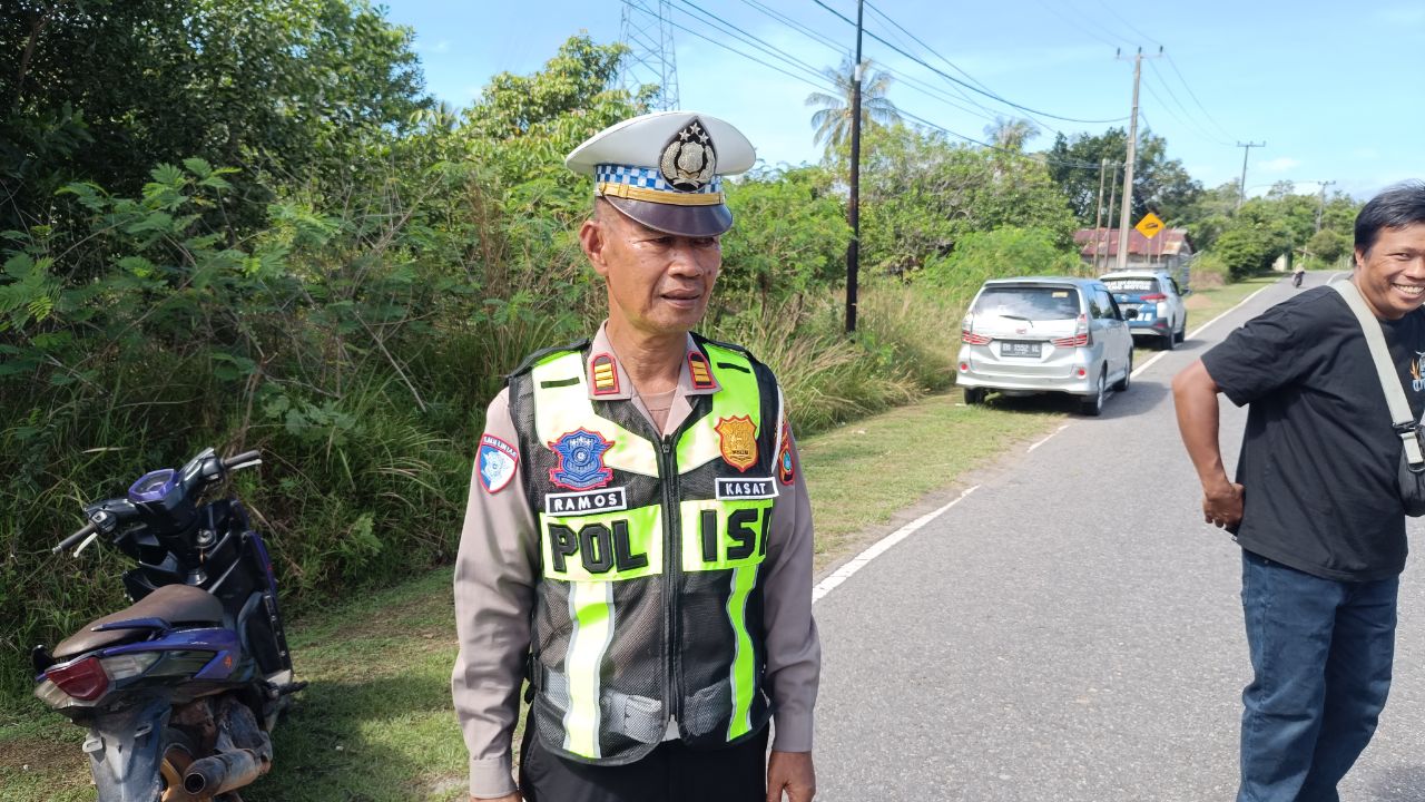 Kasat Lantas Polres Bangka Barat, AKP Ramos Siregar. Foto: Rizki Ramadhani.