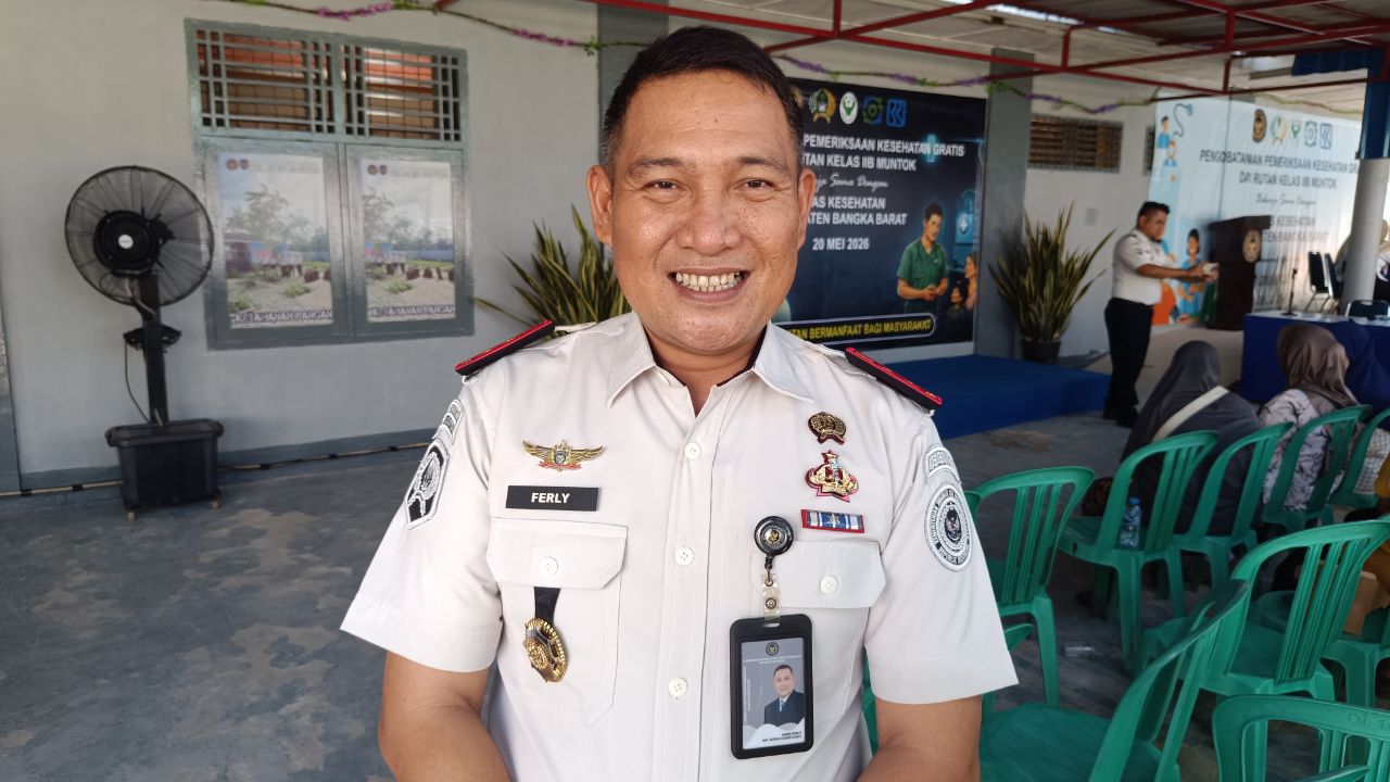 Kepala Rutan Kelas IIB Mentok, Andri Ferly. Foto: Rizki Ramadhani.