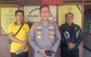 Iptu Rusdi Yunial didampingi Kanit Reskrim, Ipda Samosir dan Kanit Intelkam, Aiptu Dody. Foto: Rizki Ramadhani.