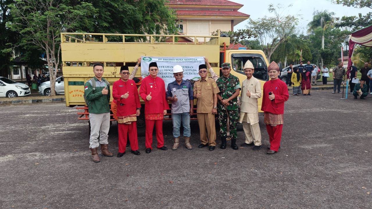 Hewan kurban yang disumbangkan PT SNS ke masyarakat. Foto: Rizki Ramadhani.