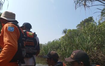 Pencarian Kamaluddin di Sungai Butun Bangka Barat. Foto: Istimewa.