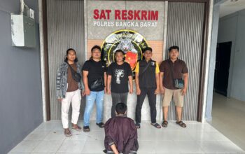 Tersangka MS saat diamankan Tim Macan Putih. Foto: Istimewa.