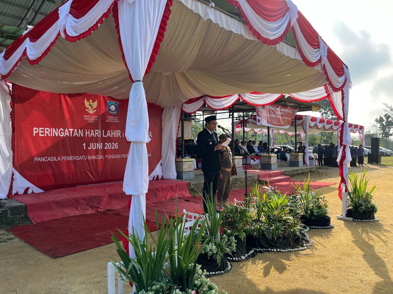 Pesan Markus di Upacara Hari Lahir Pancasila. Foto: Ichariady