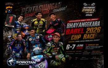 Poster balap Bhayangkara Babel. Foto: Novie Adrian.