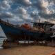Kapal logistik terdampar di Tanjung Kalian. Foto: Eka A.