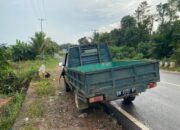 Mobil pikap yang terlibat lakalantas. Foto: Istimewa.