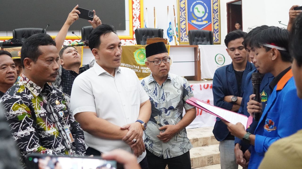 Pertemuan mahasiswa dengan DPRD Babel. Foto: Istimewa.