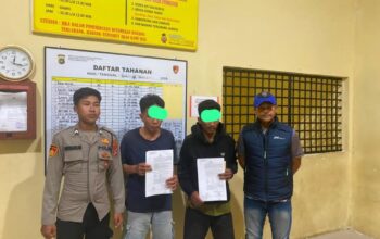 Dua tersangka kasus tambang Tembelok-Keranggan diamankan. Foto: Istimewa.