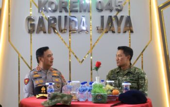 Kapolda Babel bertemu Danrem 045/Gaya. Foto: Istimewa.