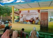 Ketua DPC Gerindra Babar, Oktoraszari saat memberikan pendidikan politik ke masyarakat. Foto: Istimewa.