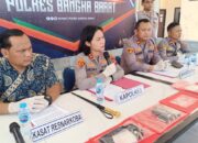 Konfrensi pers Polres Bangka Barat. Foto: Rizki Ramadhani.