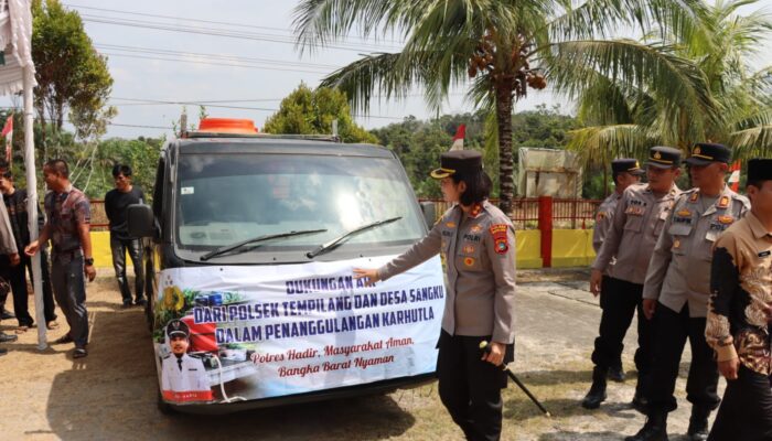 Polsek Tempilang Siapkan Sarana Antisipasi Karhutla