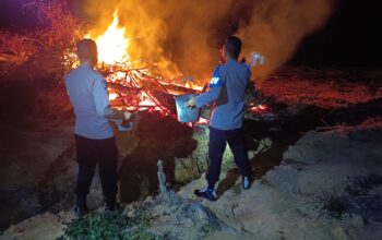 Dua kebakaran di Kecamatan Simpang Teritip. Foto: Istimewa.
