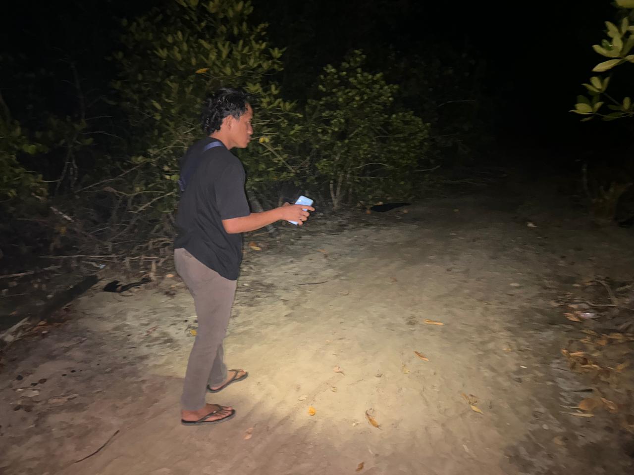 Satpolairud Babar awasi jalur penyelundupan timah di Pantai Sika Tempilang. Foto: Istimewa.